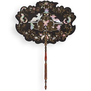 Victorian Mother of Pearl Lacquer Fan