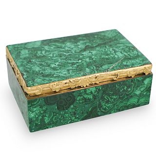 Malachite and Gilt Brass Trinket Box