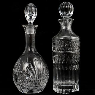 (2 Pc) Crystal Cut Decanters