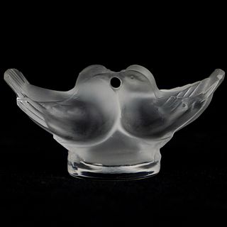 Lalique Crystal Kissing Dove Paperweight