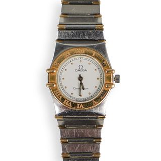 Omega "Constellation" Stainless & Gold Ladies Watch