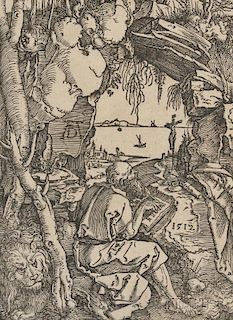 Albrecht Dürer (German, 1471-1528)      St. Jerome in a Cave