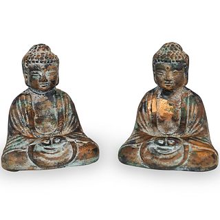 Pair of Seated Buddha Figures