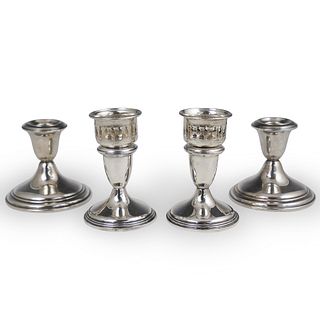 (4 Pc) Collection of Sterling SIlver Candlesticks