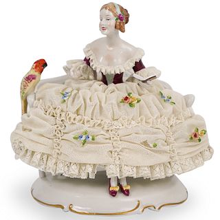 Unterweissbach German Porcelain Girl & Bird Figure