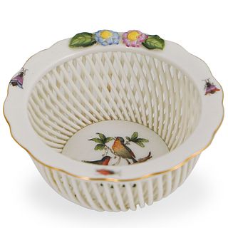 Herend Porcelain "Rothschild" Openwork Basket