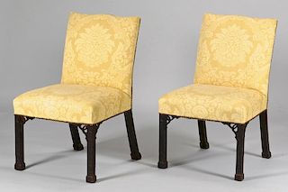 Pair George III Backstools, Chinese Chippendale
