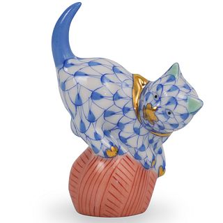 Herend Miniature "Cat & Ball" Figurine