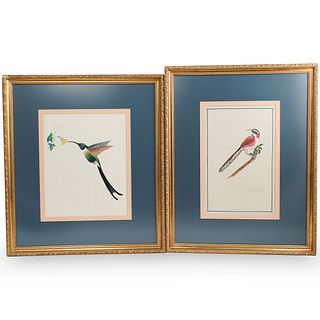 Pair of Bird Paintings on Silk
