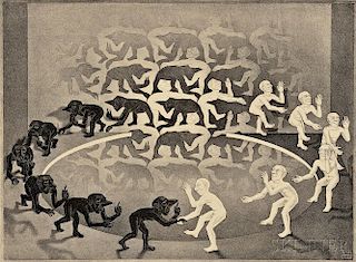 M.C. Escher (Dutch, 1898-1972)      Encounter