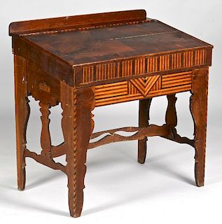 1851 KY Inlaid and Carved Desk, Signed