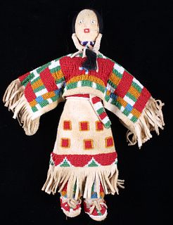 Sioux Mary Standstall Beaded Hide Doll 1940
