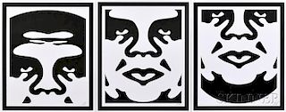 Shepard Fairey (American, b. 1970)      Andre the Giant Triptych