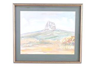 Ace Powell (Montana 1912-1978) Butte Landscape Oil