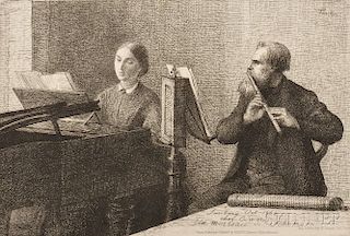 Henri Fantin-Latour (French, 1836-1904)      Un morceau de Schumann