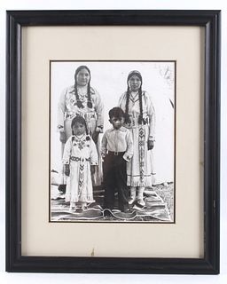 Original Ransier Gelatin Silver Crow Family Photo