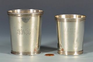 2 Merriman TN Coin Silver Julep Cups