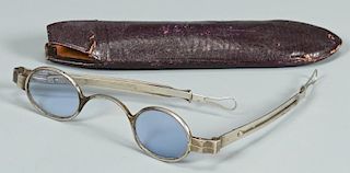 TN J. S. Curtis Marked Silver Spectacles