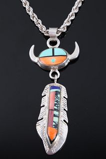 Navajo Frank Yellowhorse Sterling Multi Necklace