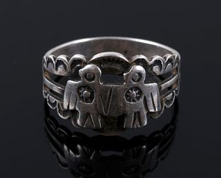 Navajo Sterling Silver Thunderbird Ring