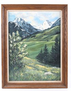 Original Carol Newbury Mountain Landscape Painting
