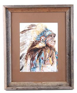 Oney Budge "Chief" Framed Limited Edition Print