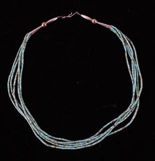 Navajo Braided Turquoise Tribal Necklace