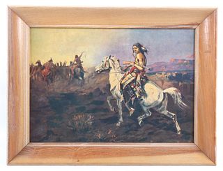 "Pony Raid" Charles M. Russell Framed Print