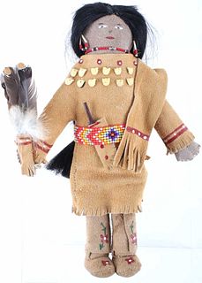Late 1900's Crow Indian Beaded Doll