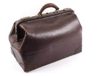 Early 1900's Genuine Leather Doctors Bag