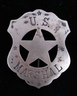 Contemporary Sterling Silver US Marshals Badge