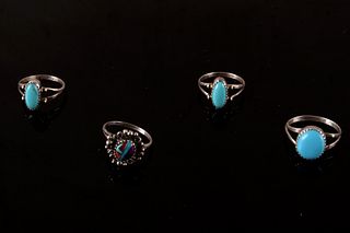 Collection of Navajo Sterling Silver Rings