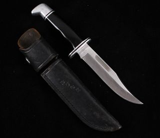 Buck 119U Knife with Original Leather Scabbard