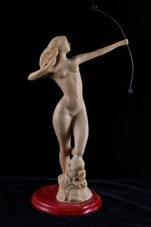 Huntress Goddess Artemis Polymer Sculpture