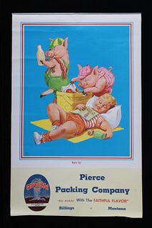 Billings, Mt. Pierce Packing Company Litho Poster