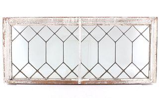 Art Deco Diamond Pattern Lead Glass Windows