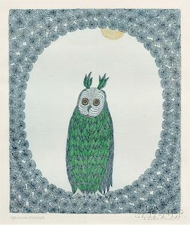 Keiko Minami (Japanese, 1911-2004)      Horned Owl.