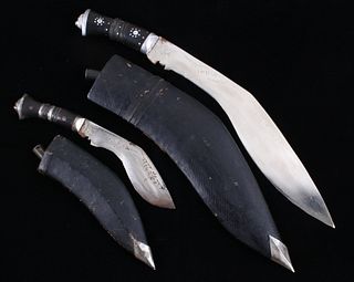 Engraved Gurka Kukri Dagger & Knife With Sheaths