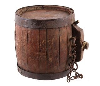 Mid 1800's Supply Wagon Water Barrel Canteen