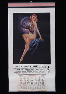 1948 Treu Method Inc. Fan Dancer Calendar