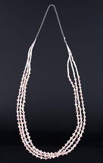 Navajo Pink Spiny Oyster & Sterling Necklace