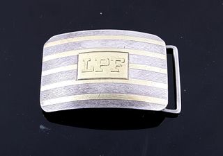 LPF Stamped Kerr Sterling & 18kt Gold Slide Buckle