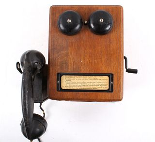Western Electric Wall Mounted Crank Telephone