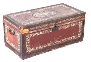 19th Century Hand Painted European Dowry Chest