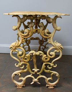 19th Century Cast Iron Garden Table.