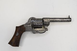 Antique Belgium Engraved 6-shot Revolver