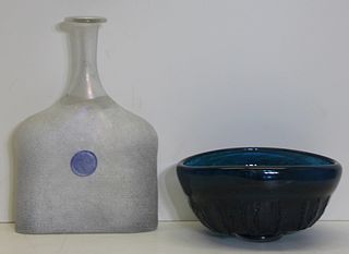 2 Kosta Boda Art Glass Cabinet items