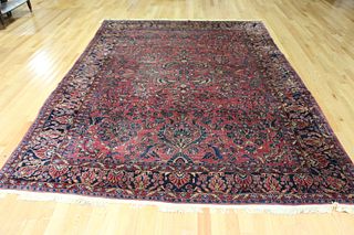 Antique and Finely Hand Woven Roomsize Sarouk.