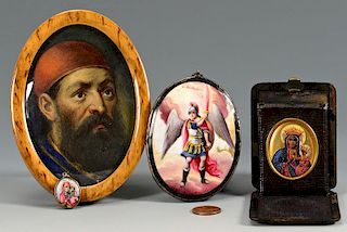 4 Religious Portrait Miniatures