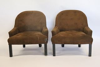 Midcentury Pair Of Upholstered Chairs.